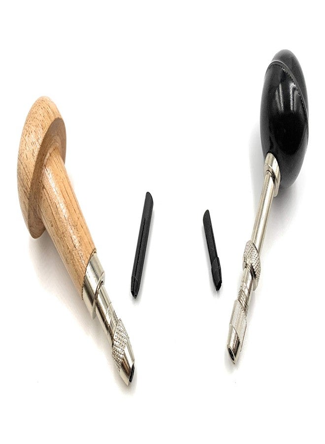 أون مجموعة من قطعتين من ملزمة الدبابيس بمقبض خشبي ومقبض دوار، مع ظرف قابل للتعديل، مناسبة لأدوات النقش والتطريز، بالإضافة إلى مبرد إبرة صغير لتثبيت الأحجار الكريمة، وصناعة المجوهرات والنماذج، والتطريز، والحرف اليدوية. - Image 1